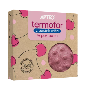 Termofor z pestek wiśni w pokrowcu